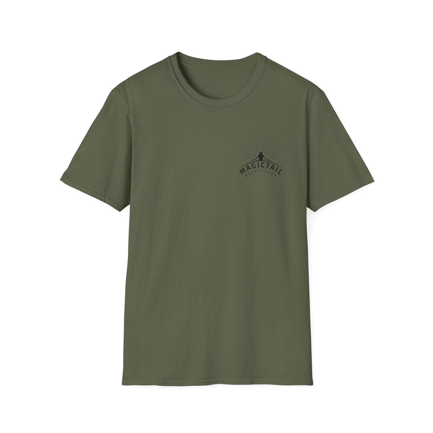 Stop Snitchin' Fishing T-Shirt — Magictail Outfitters tee Military Green