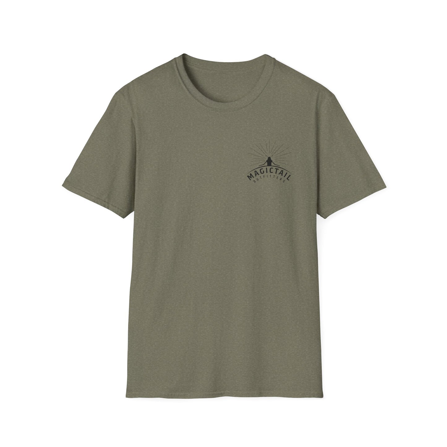 Stop Snitchin' Fishing T-Shirt — Magictail Outfitters tee Heather Military Green