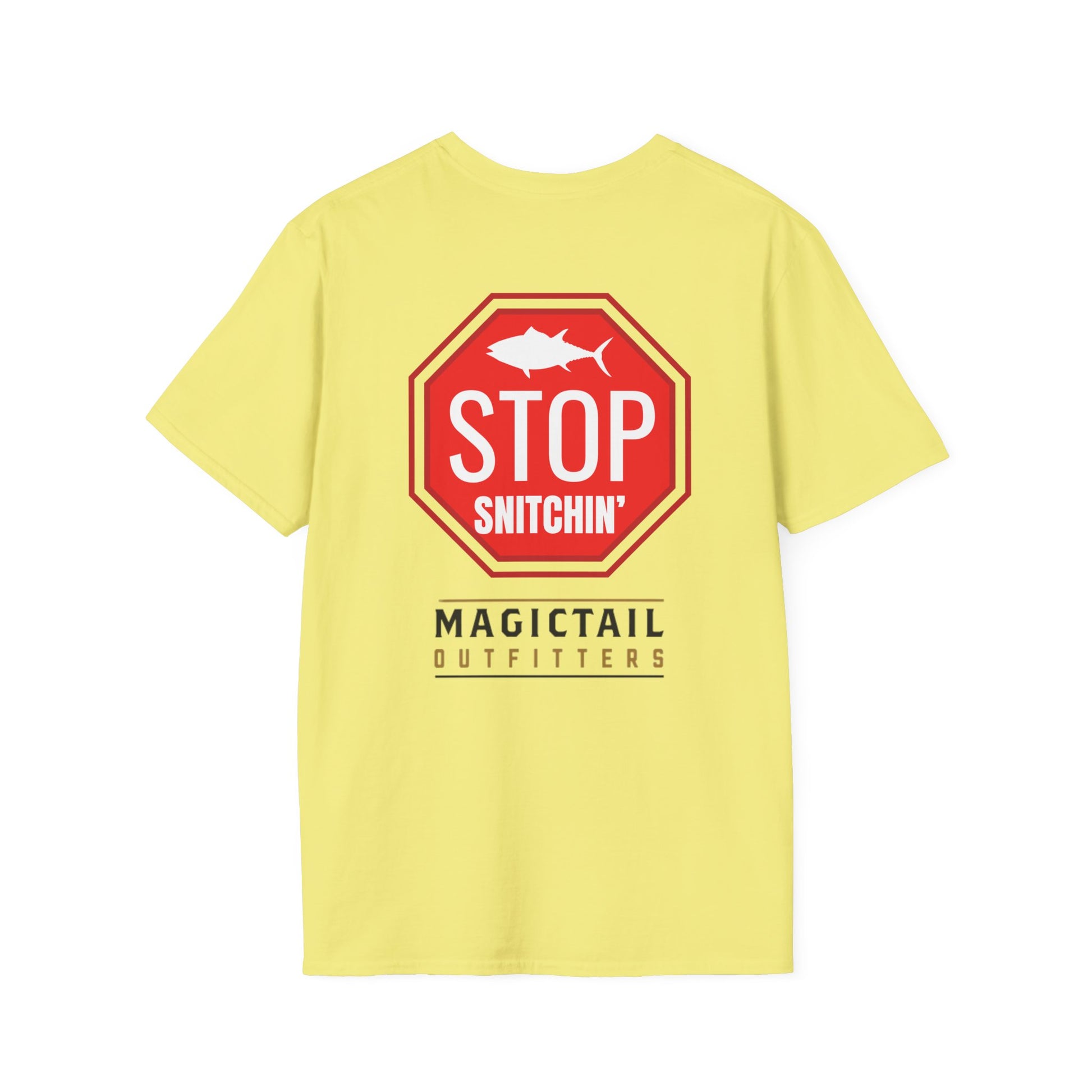 Stop Snitchin' Fishing T-Shirt — Magictail Outfitters tee