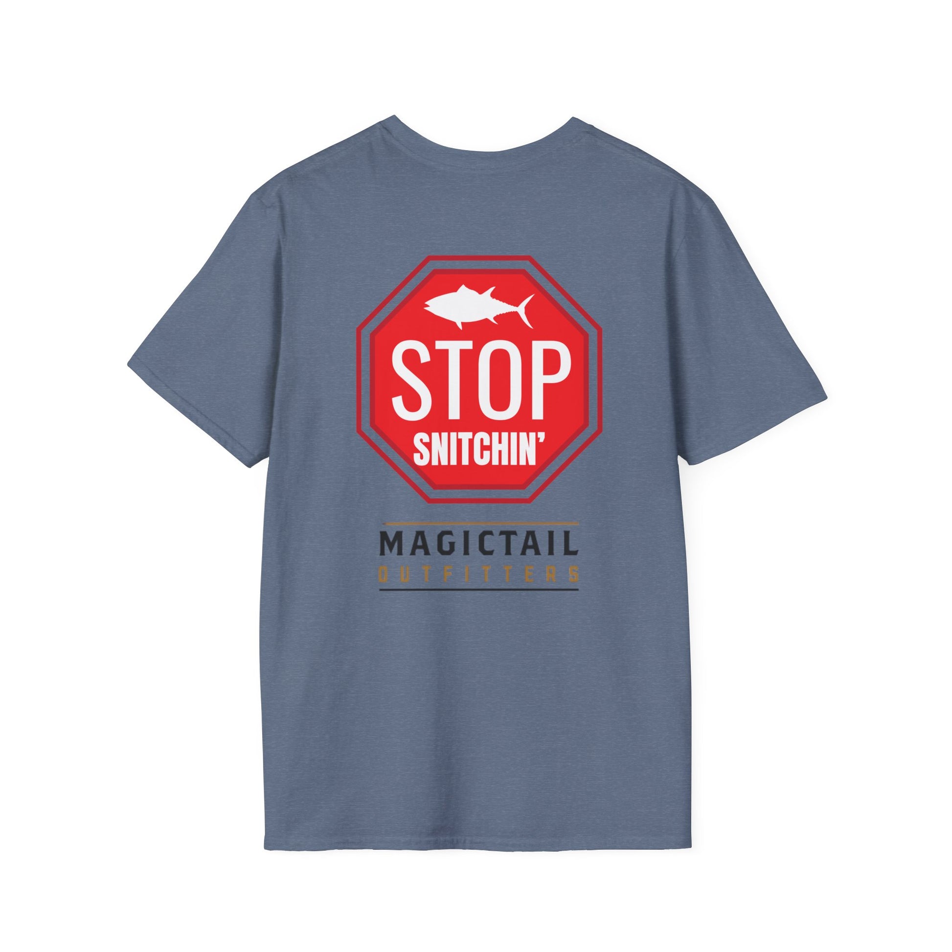 Stop Snitchin' Fishing T-Shirt — Magictail Outfitters tee