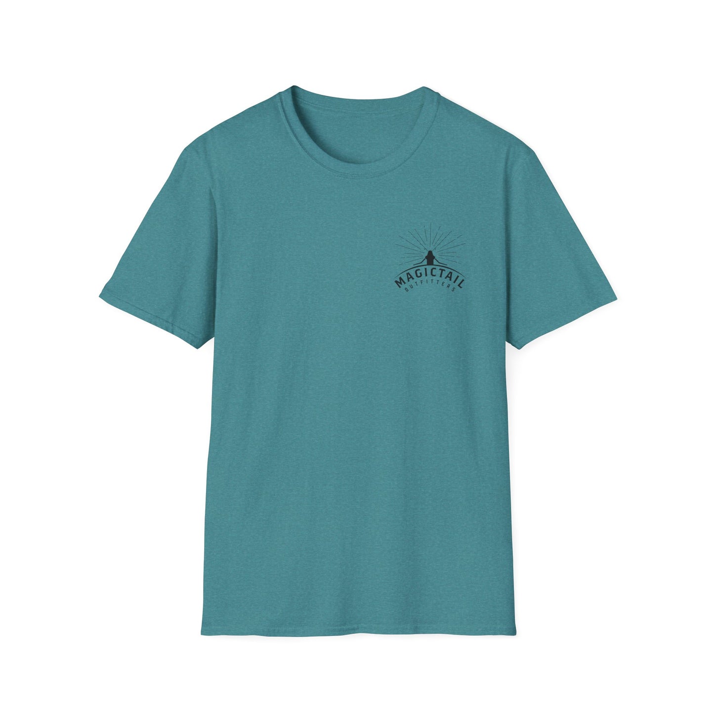 Stop Snitchin' Fishing T-Shirt — Magictail Outfitters tee Heather Galapagos Blue