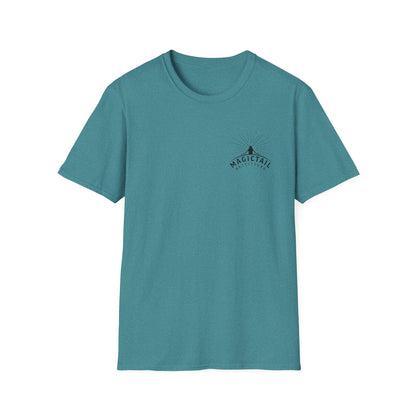 Stop Snitchin' Fishing T-Shirt — Magictail Outfitters tee Heather Galapagos Blue
