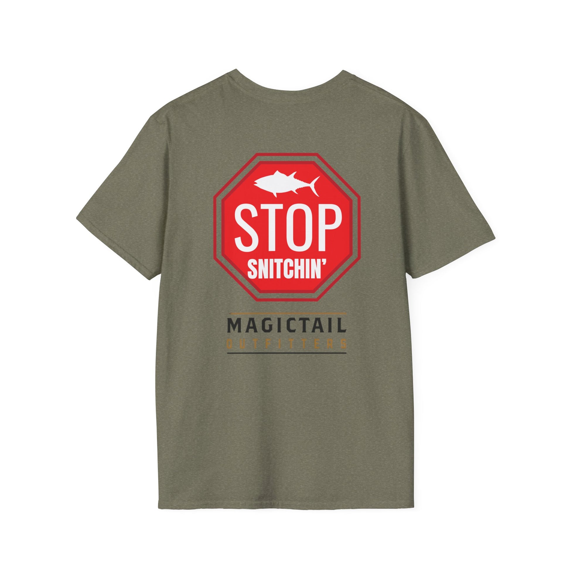 Stop Snitchin' Fishing T-Shirt — Magictail Outfitters tee