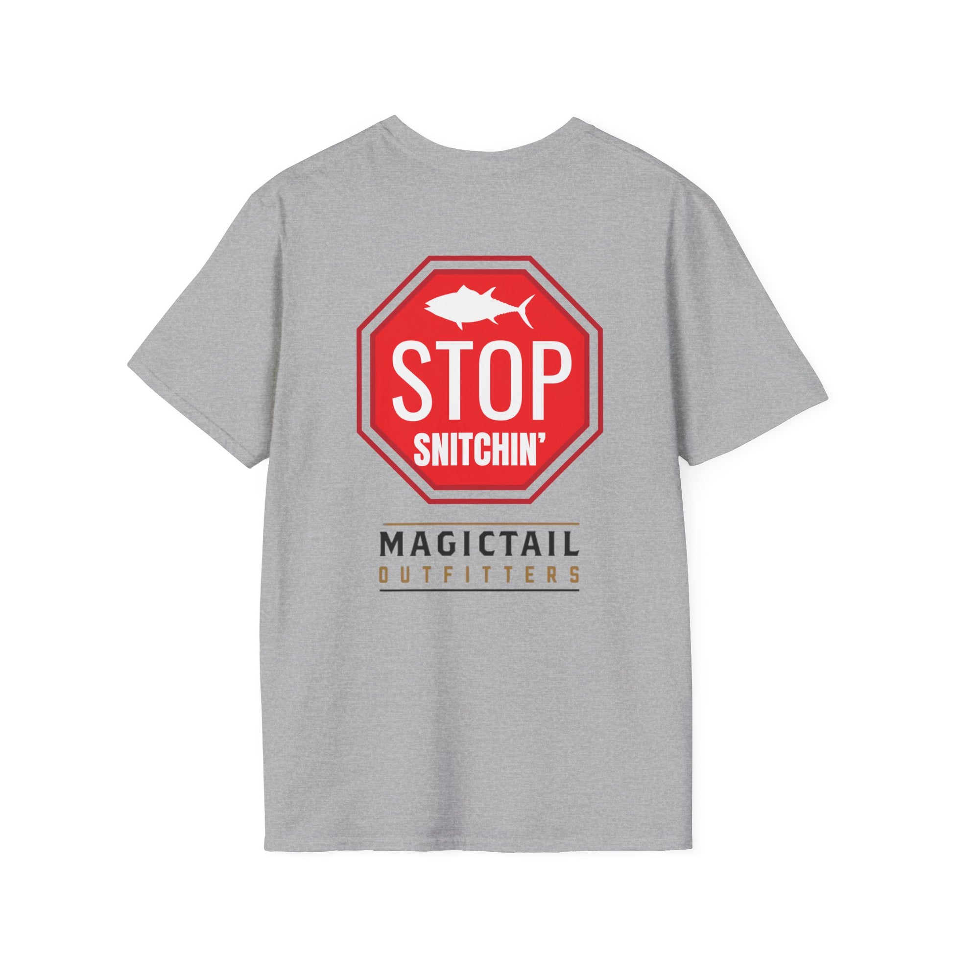 Stop Snitchin' Fishing T-Shirt — Magictail Outfitters tee