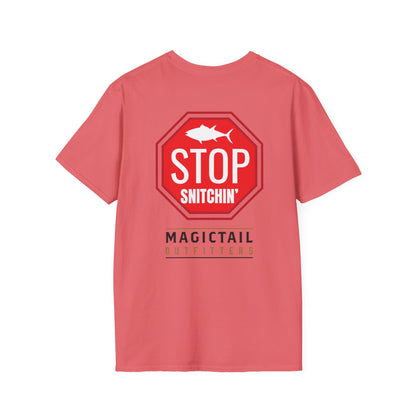 Stop Snitchin' Fishing T-Shirt — Magictail Outfitters tee
