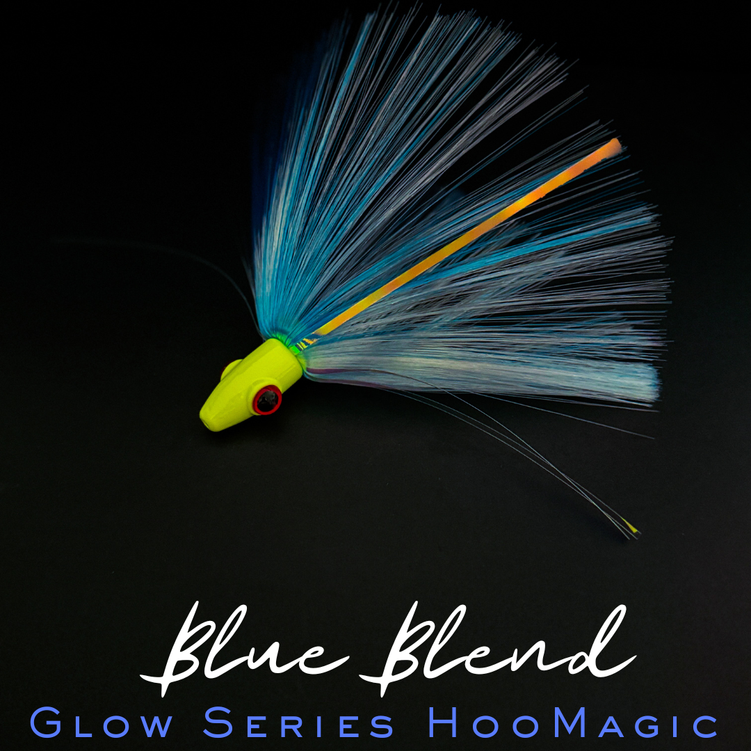 Magictail HooMagic Glow Series Trolling Lures Glow Head Seafoam Unrigged