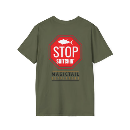 Stop Snitchin' Fishing T-Shirt — Magictail Outfitters tee