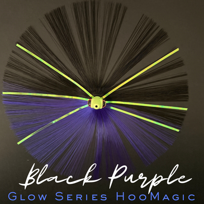 Magictail HooMagic Glow Series Trolling Lures Glow head Purple Black