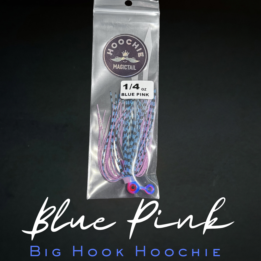 Big Hook Hoochie Blue pink 1 4 oz