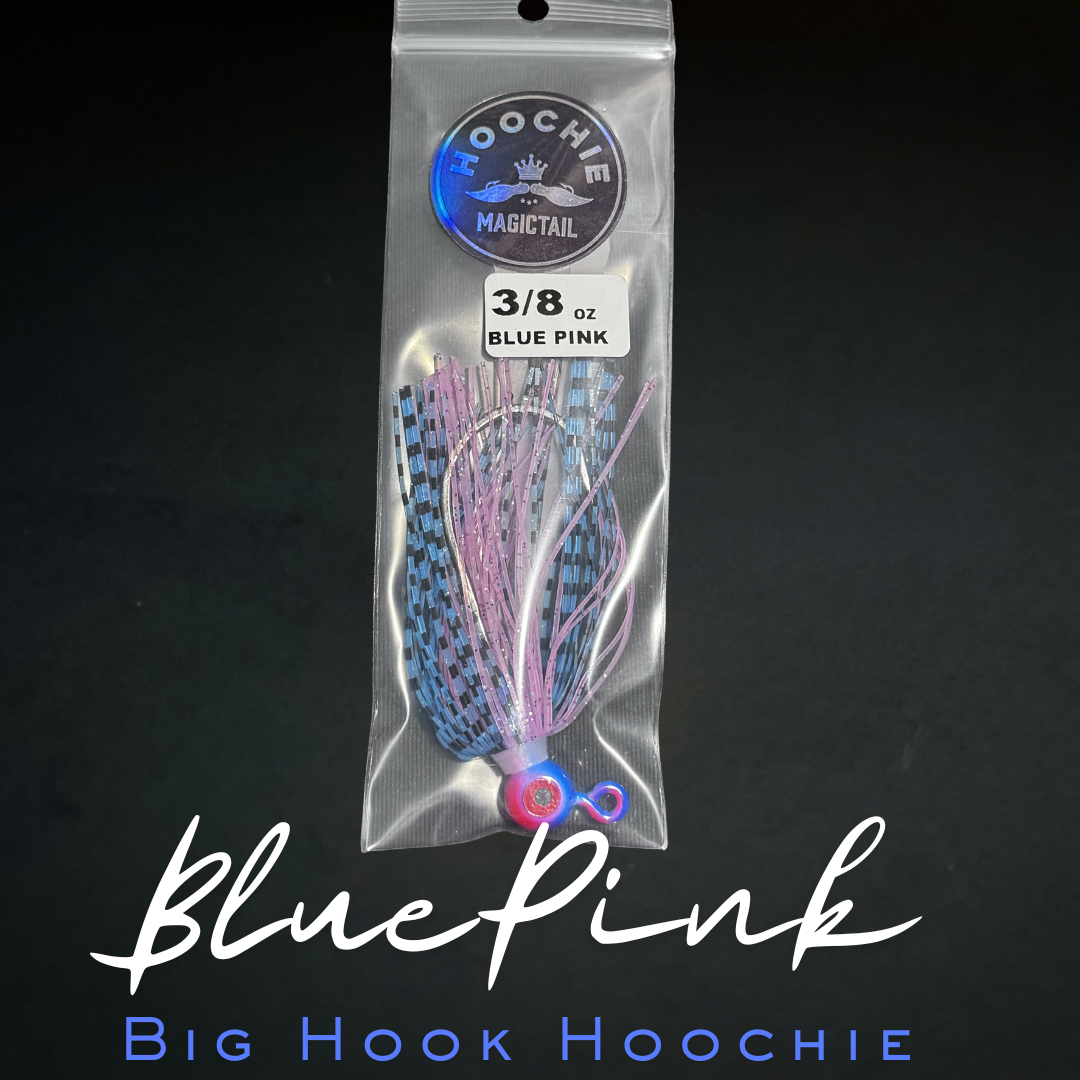Big Hook Hoochie Blue pink 3 8 oz