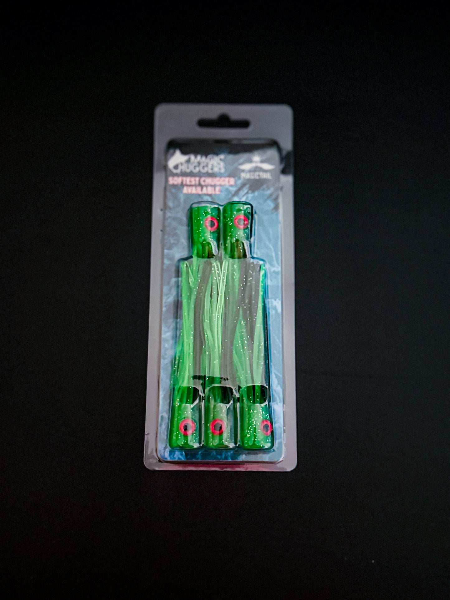 Magictail Soft Head Chuggers Green Black MD 5PK