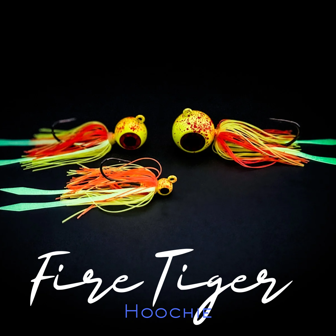 Saltwater Hoochies & Squid Skirts | High-Vis Deep Water Flounder