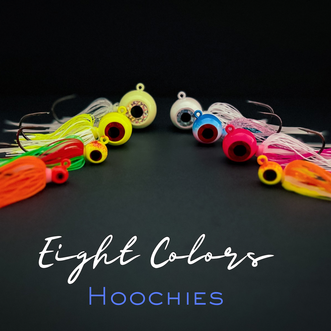 Saltwater Hoochies & Squid Skirts | High-Vis Deep Water Flounder