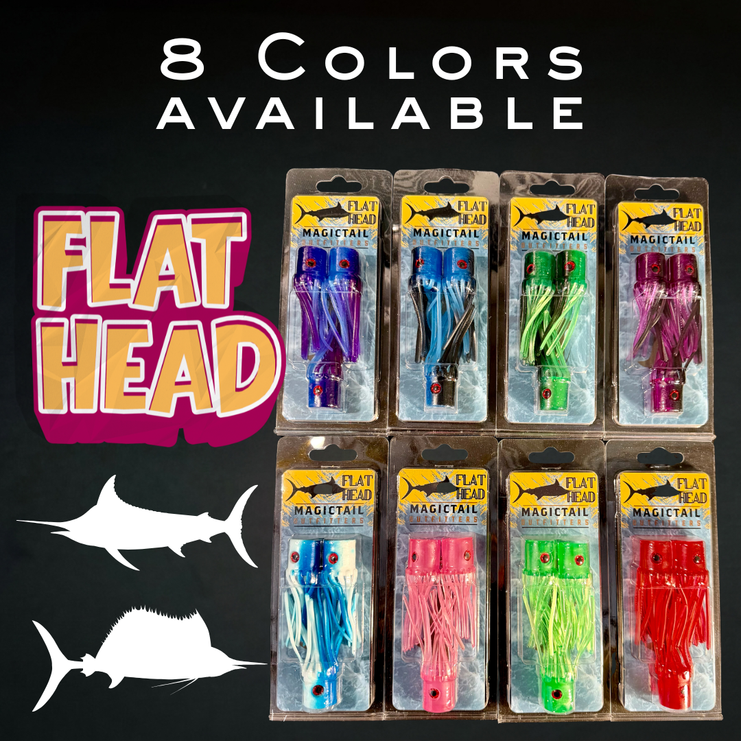 Flat Head Marlin Lures Purple blue