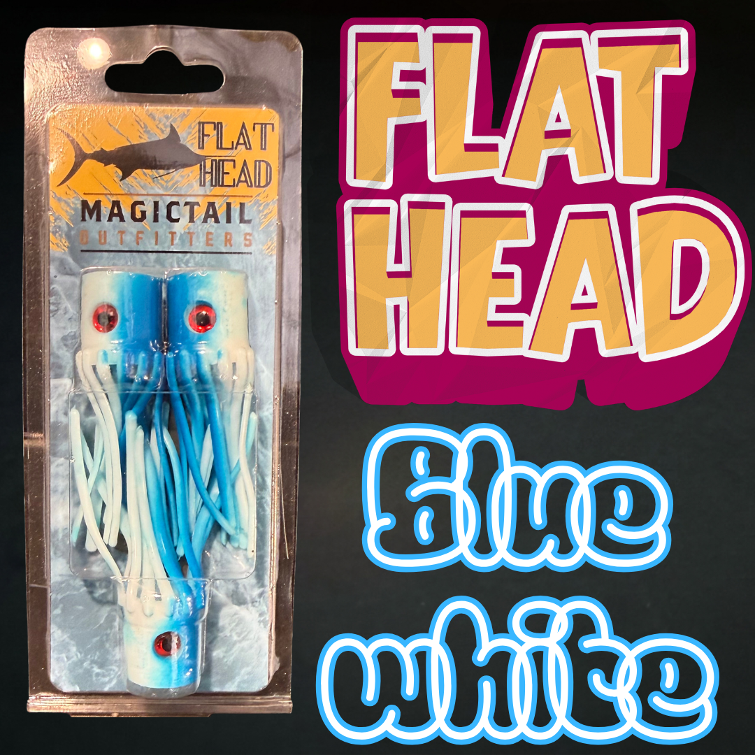 Flat Head Marlin Lures Blue white