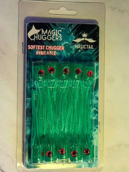 Magictail Soft Head Chuggers Green SM 10PK
