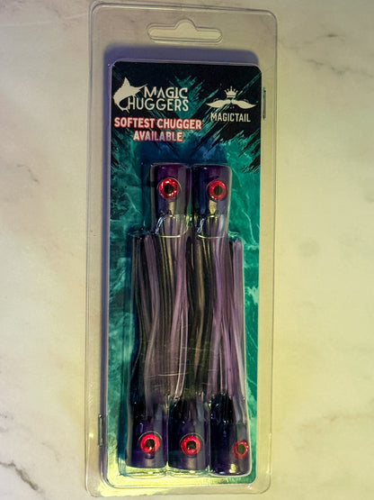 Magictail Soft Head Chuggers Purple MD 5PK