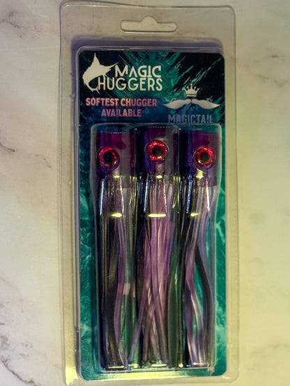 Magictail Soft Head Chuggers Purple LG 3PK