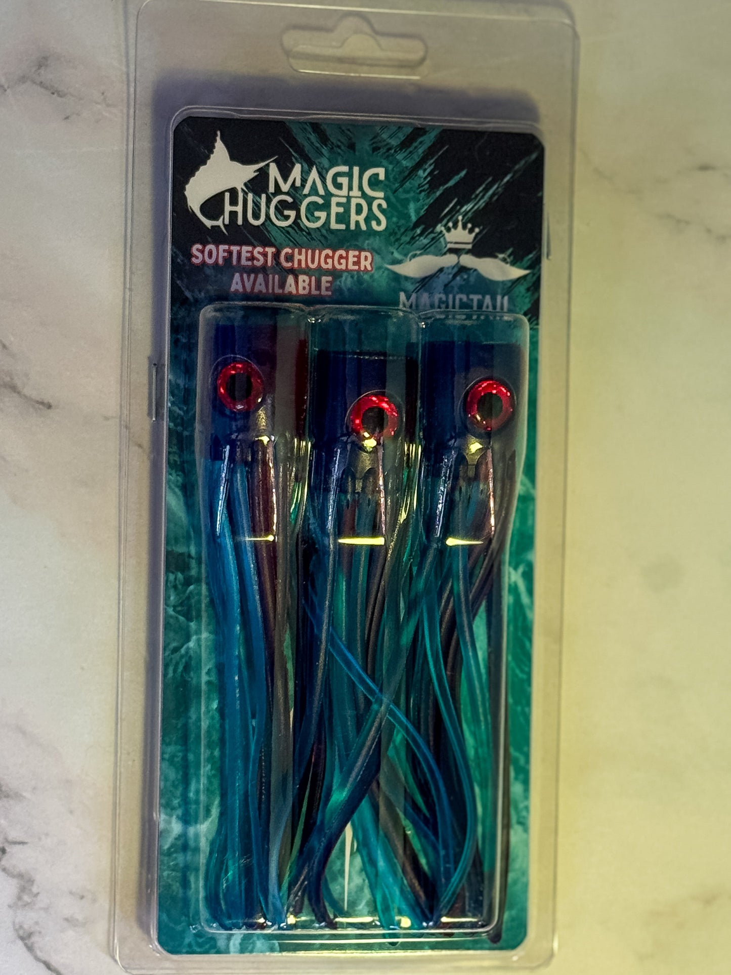 Magictail Soft Head Chuggers blue purple LG 3PK