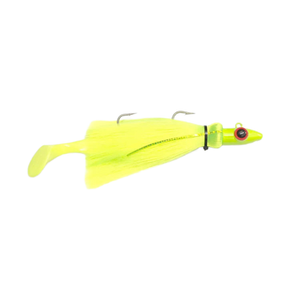 MagicTail Outfitters Mojo Trolling lure in chartruese for saltwater fishing