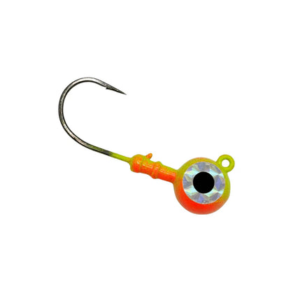 Magictail Round Head Big Eye Jigs 3pks Fire Tiger