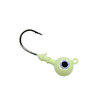 Magictail Round Head Big Eye Jigs 3pks Glow