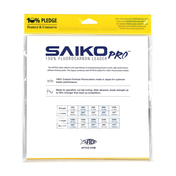 Aftco Saiko Pro Fluorocarbon Wind On Leader